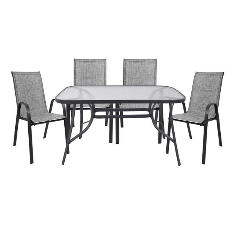 ΣΕΤ ΤΡΑΠΕΖΑΡΙΑΣ 5ΤΜΧ ΜΕ 4 ΚΑΡΕΚΛΕΣ & ΤΡΑΠΕΖΙ 140Χ80 HM5200.01