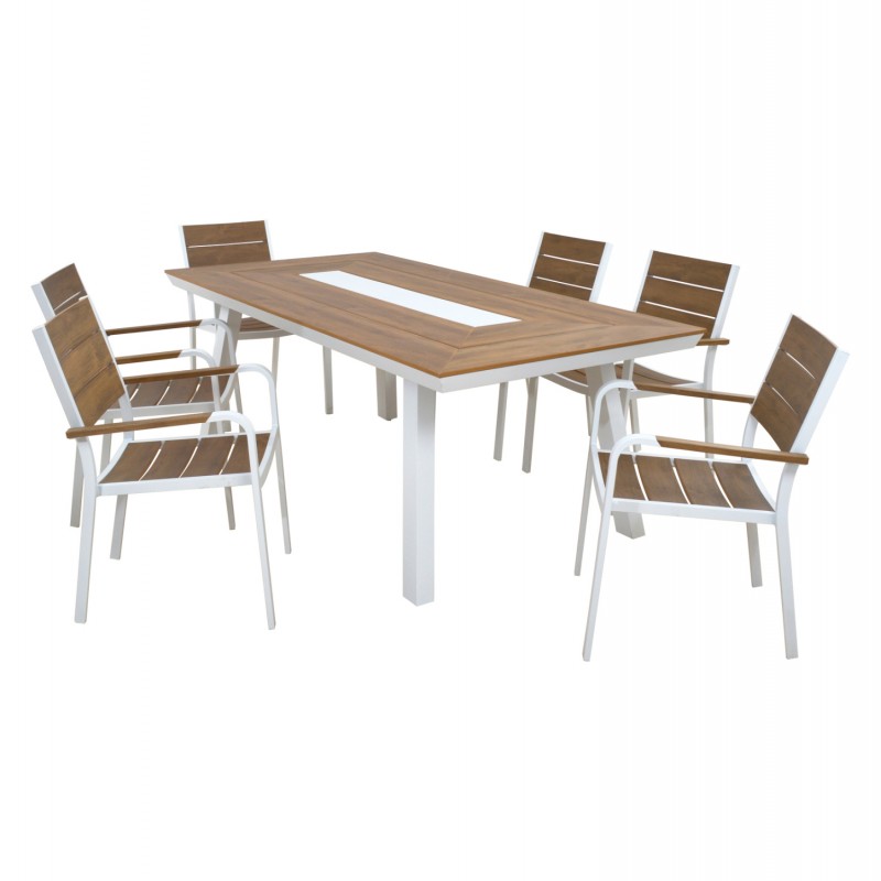 ΣΕΤ ΤΡΑΠΕΖΑΡΙΑΣ 7ΤΜΧ ΑΛΟΥΜΙΝΙΟΥ ΣΕ ΛΕΥΚΟ ΧΡΩΜΑ HM5233.01