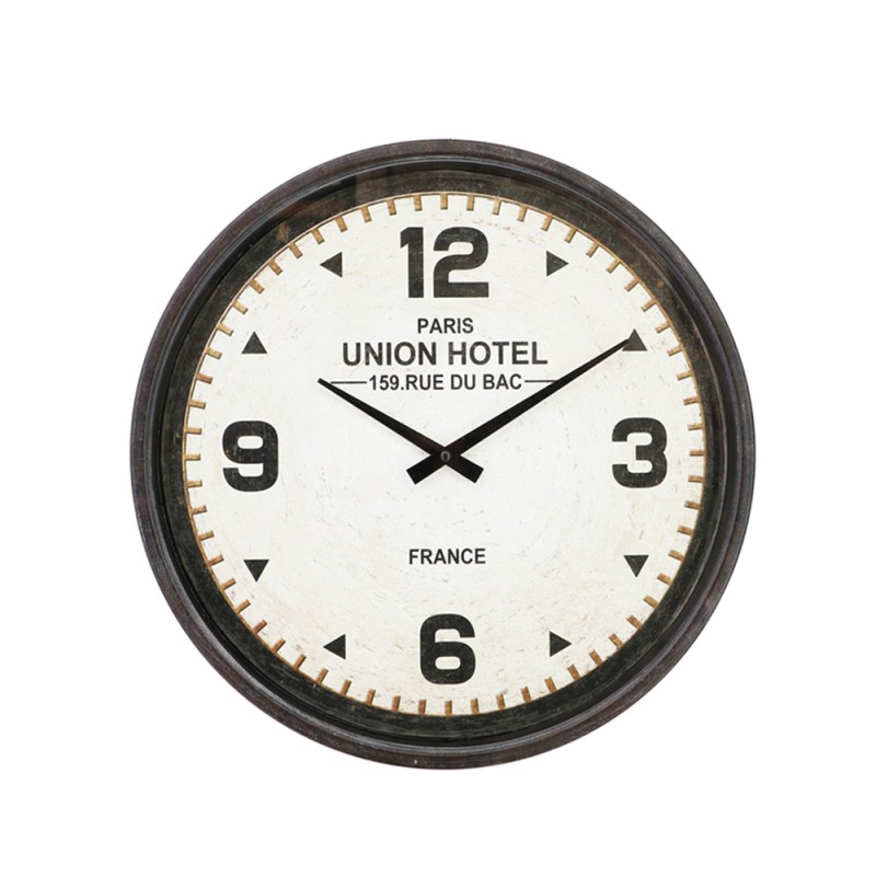 UNION ΡΟΛΟΪ ΤΟΙΧΟΥ 40x40x5cm ΜΕΤΑΛΛΟ ΜΑΥΡΟ ΛΕΥΚΟ ΓΥΑΛΙ ΚΑΦΕ