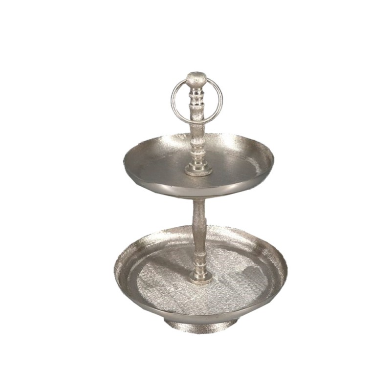 TRIER ΟΡΝΤΕΒΙΕΡΑ 2 ΕΠΙΠΕΔΑ 22x22x30cm ΑΛΟΥΜΙΝΙΟ ΑΣΗΜΙ