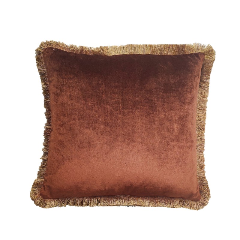 TRES ΔΙΑΚΟΣΜΗΤΙΚΟ ΜΑΞΙΛΑΡΙ 45x45cm ΥΦΑΣΜΑ TERRACOTTA POLYESTER