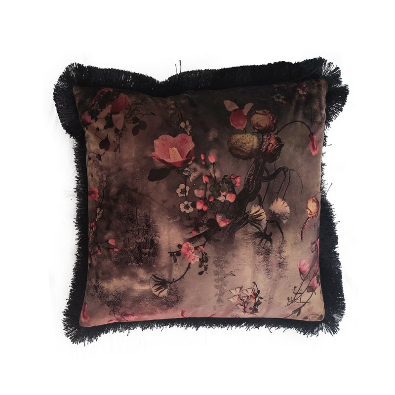 FLORES ΔΙΑΚΟΣΜΗΤΙΚΟ ΜΑΞΙΛΑΡΙ 45x45cm ΥΦΑΣΜΑ ΠΟΛΥΧΡΩΜΟ POLYESTER