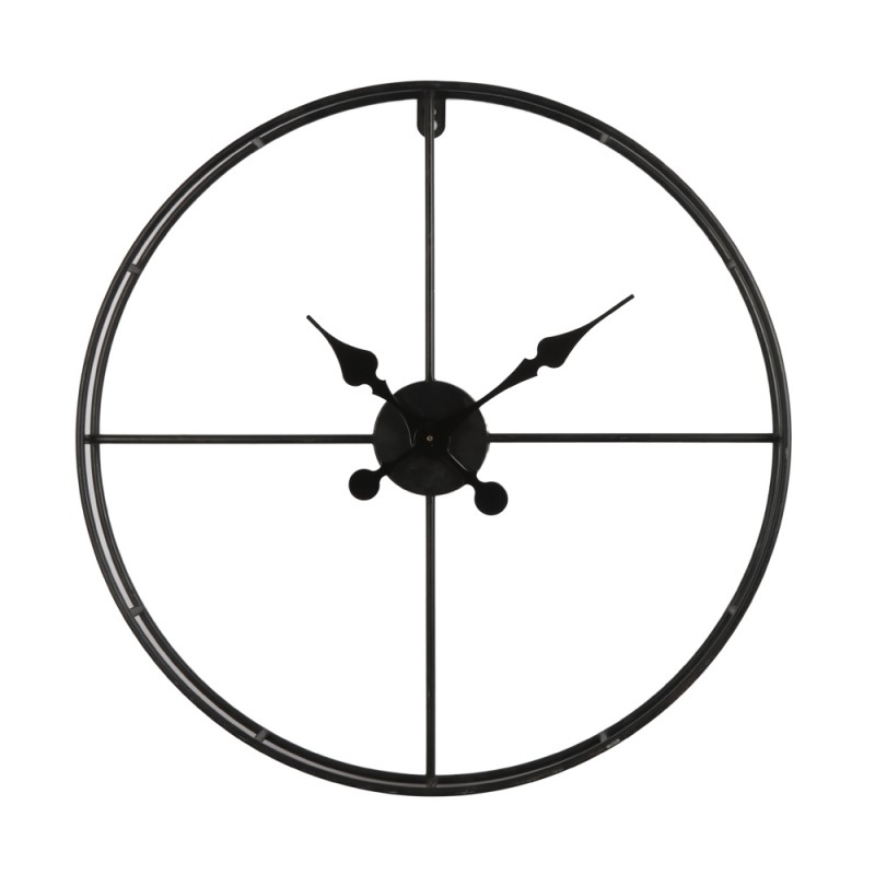 TEMPUS ΡΟΛΟΪ ΤΟΙΧΟΥ 60x60x7cm ΜΕΤΑΛΛΟ ΜΑΥΡΟ