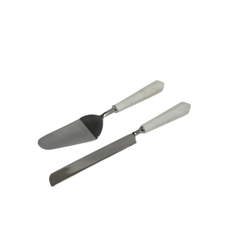 MARMO SET ΣΕΡΒΙΡΙΣΜΑΤΟΣ ΓΛΥΚΟΥ SET 2ΤΜΧ 32x6x3cm ΑΤΣΑΛΙ ΛΕΥΚΟ ΜΑΡΜΑΡΟ