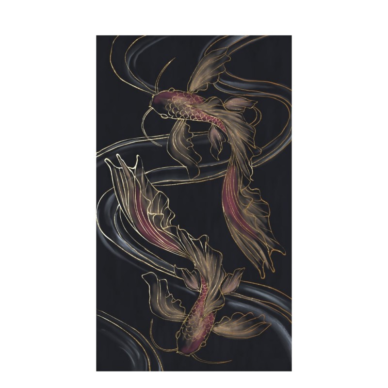 FISH IN LOVE ΠΙΝΑΚΑΣ ΔΙΑΚΟΣΜΗΣΗΣ 70x120x4cm ΚΑΜΒΑΣ ΠΟΛΥΧΡΩΜΟ