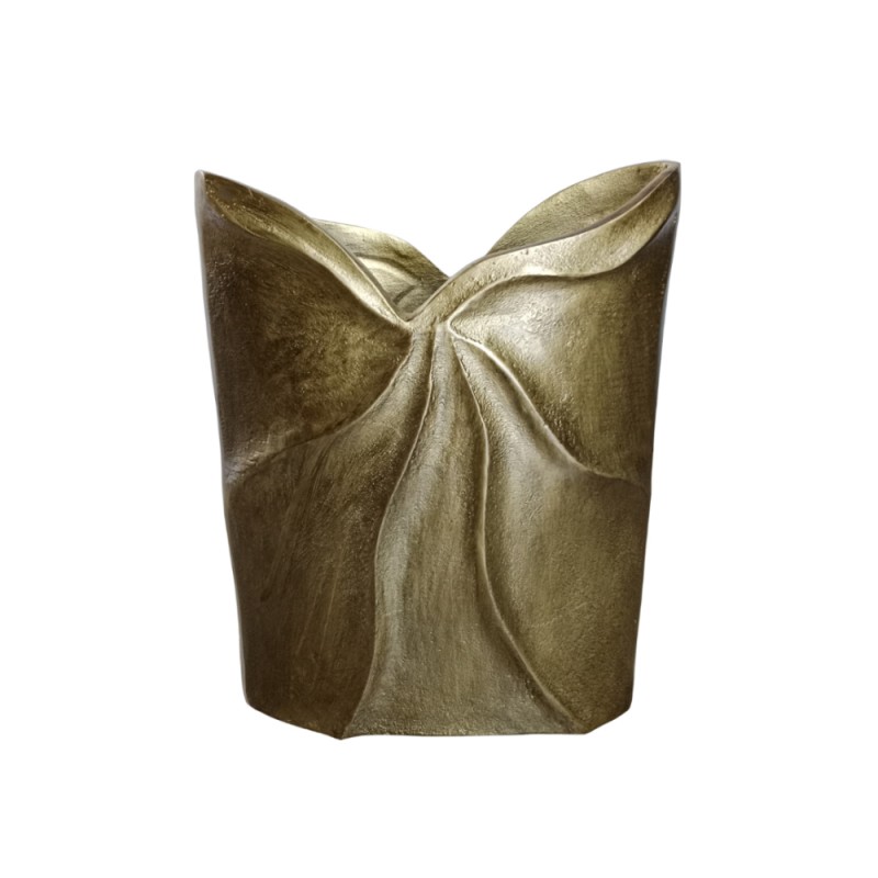 IWA 1 ΒΑΖΟ 23x8x30cm ΑΛΟΥΜΙΝΙΟ ΧΡΥΣΟ ΑΝΤΙΚΕ