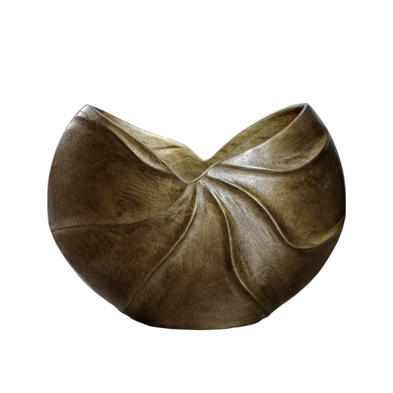 IWA 3 ΒΑΖΟ 38x13x28cm ΑΛΟΥΜΙΝΙΟ ΧΡΥΣΟ ΑΝΤΙΚΕ