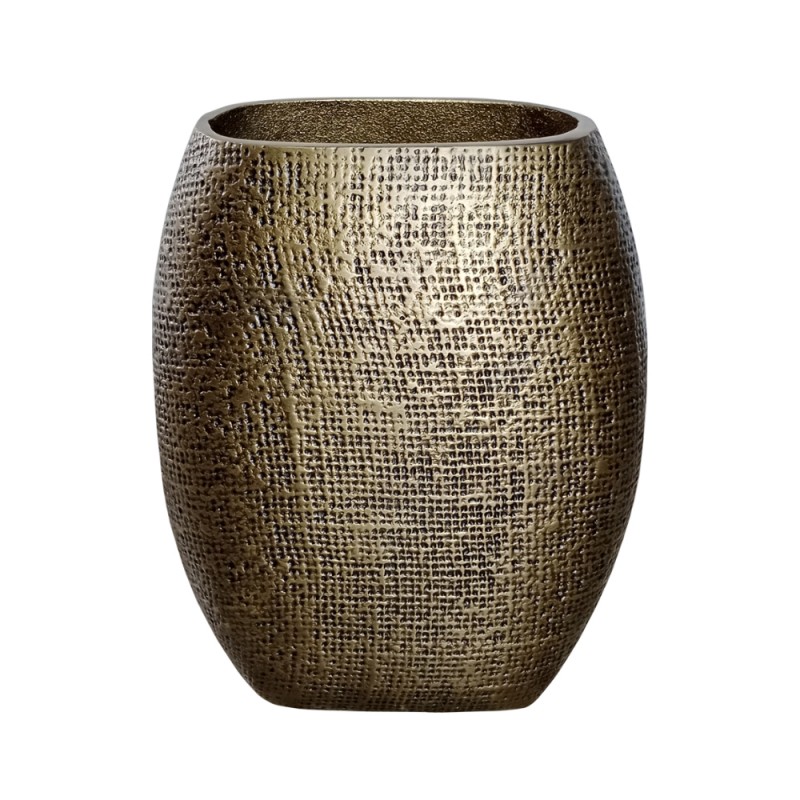 KALSU ΒΑΖΟ 19x10x24cm ΑΛΟΥΜΙΝΙΟ ΧΡΥΣΟ ΑΝΤΙΚΕ