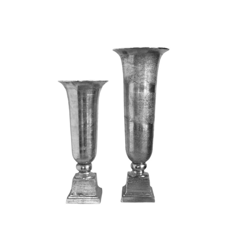 DEVI ΒΑΖΟ ΣΕΤ 2ΤΜΧ 24x24x50cm ΑΛΟΥΜΙΝΙΟ ΑΣΗΜΙ ΑΝΤΙΚΕ