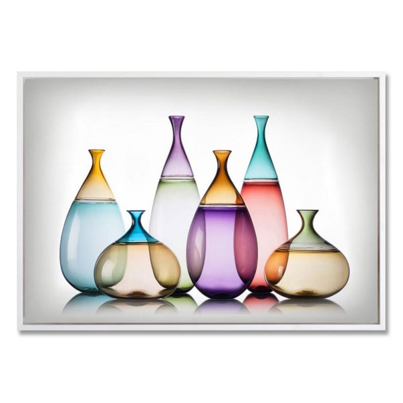 BOTLI ΠΙΝΑΚΑΣ ΔΙΑΚΟΣΜΗΣΗΣ 93x63x4cm ΚΑΜΒΑΣ ΠΟΛΥΧΡΩΜΟ ΞΥΛΟ ΛΕΥΚΟ