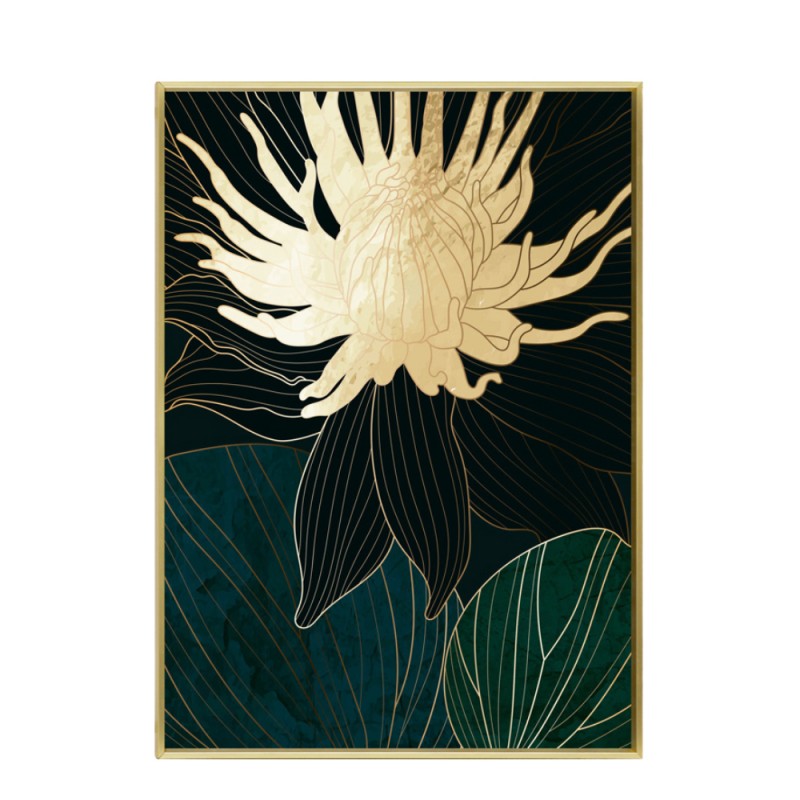 COED ΠΙΝΑΚΑΣ ΔΙΑΚΟΣΜΗΣΗΣ 52x72x4cm ΚΑΜΒΑΣ ΜΑΥΡΟ ΧΡΥΣΟ ΞΥΛΟ ΧΡΥΣΟ