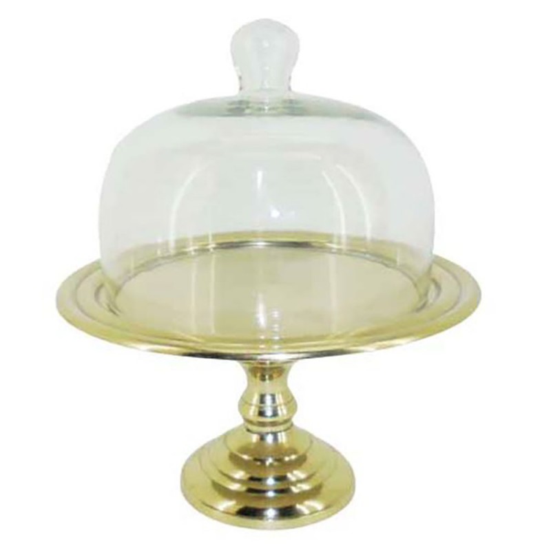 BRILLER ΚΟΥΠ ΜΕ ΚΑΠΑΚΙ 23x23x27cm ΑΛΟΥΜΙΝΙΟ ΧΡΥΣΟ ΓΥΑΛΙ