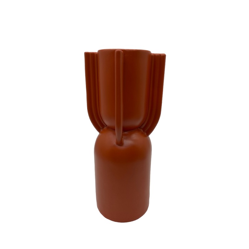 NORDI ΒΑΖΟ 12x12x32cm POLYRESIN TERRACOTTA