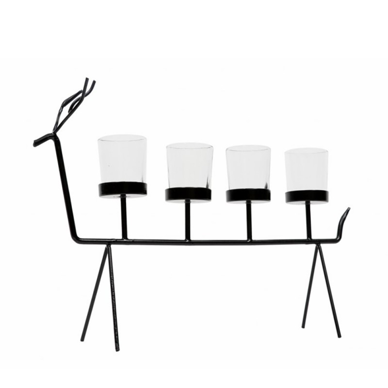 KABU ΒΑΣΗ ΡΕΣΩ ΧΡΙΣΤΟΥΓΕΝΝΙΑΤΙΚΗ 27x9x39 ΣΙΔΕΡΟ ΜΑΥΡΟ ΔΙΑΦΑΝΟ ΓΥΑΛΙ