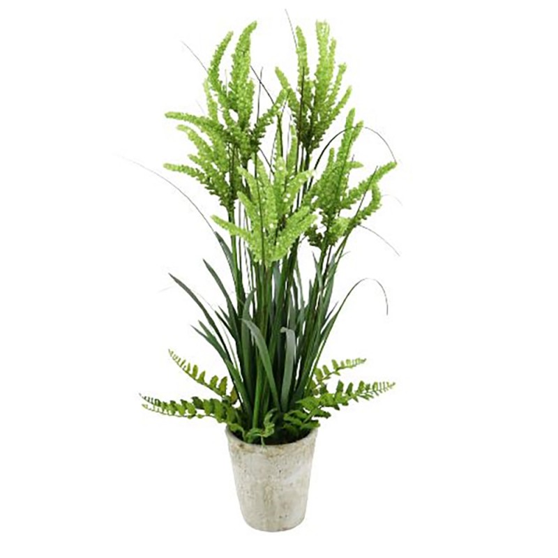 TARRIETA ΦΥΤΟ ΤΕΧΝΗΤΟ ΣΕ ΓΛΑΣΤΡΑ 28x25x74cm PVC ΠΡΑΣΙΝΟ ΜΠΕΖ PE