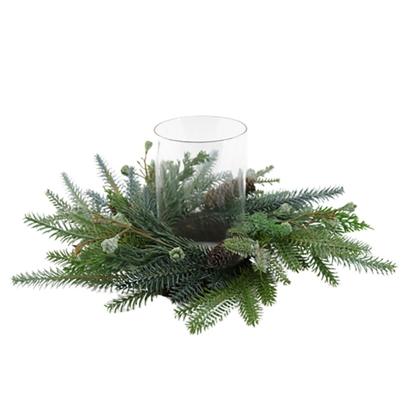 GABOON ΒΑΣΗ ΡΕΣΩ ΧΡΙΣΤΟΥΓΕΝΝΙΑΤΙΚΗ 46x46x20cm PVC ΠΡΑΣΙΝΟ PE