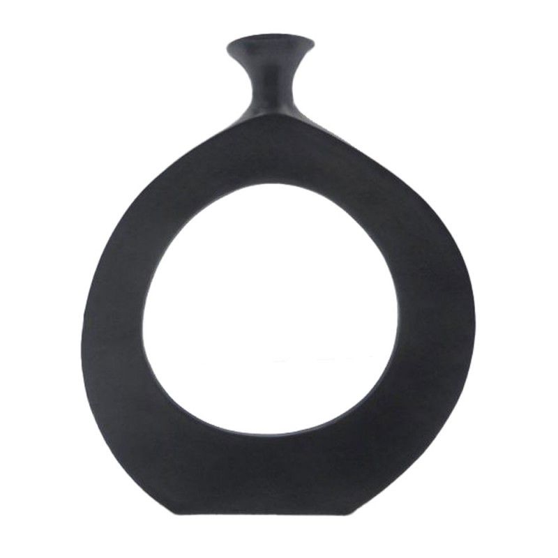 ABSTRACT CIRCLE ΒΑΖΟ ΑΛΟΥΜΙΝΙΟ ΜΑΥΡΟ 36,75x5xH44,5cm
