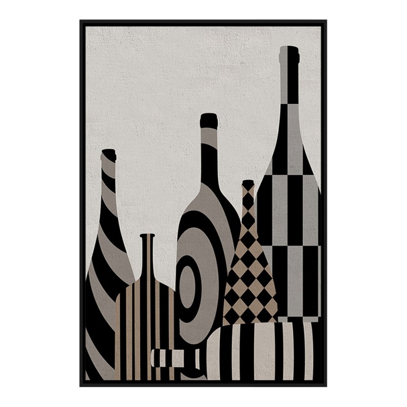 ART BOTTLES ΠΙΝΑΚΑΣ ΔΙΑΚΟΣΜΗΣΗΣ 83x123x4 ΚΑΜΒΑΣ ΠΟΛΥΧΡΩΜΟ ΞΥΛΟ ΜΑΥΡΟ