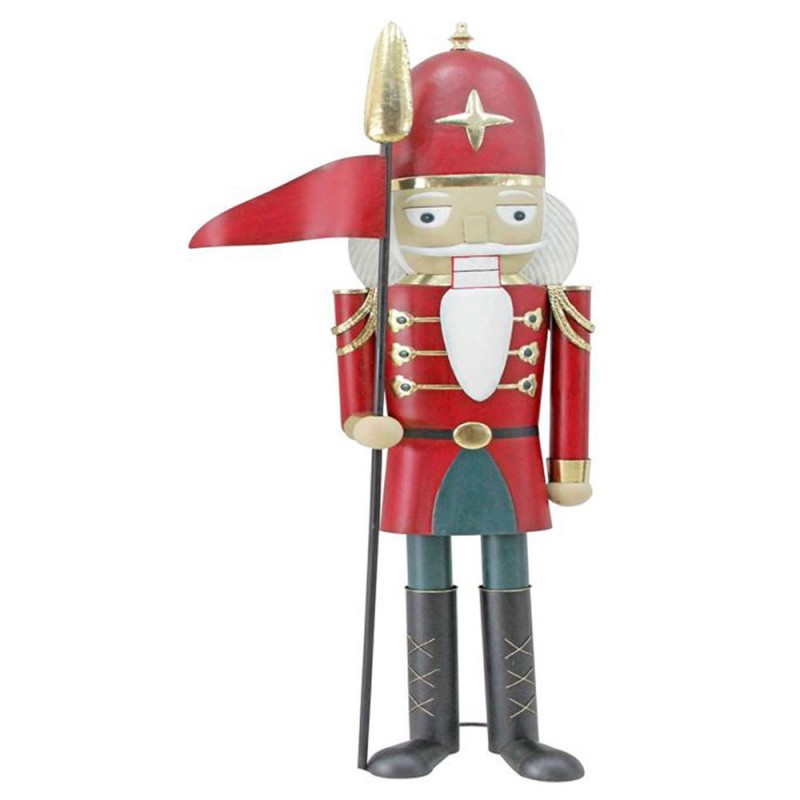 NUTCRACKER ΧΡΙΣΤΟΥΓΕΝΝΙΑΤΙΚΟ ΔΙΑΚΟΣΜΗΤΙΚΟ ΚΑΡΥΟΘΡΑΥΣΤΗΣ 69x36x180 ΜΕΤΑΛΛΟ ΚΟΚΚΙΝΟ ΠΡΑΣΙΝΟ
