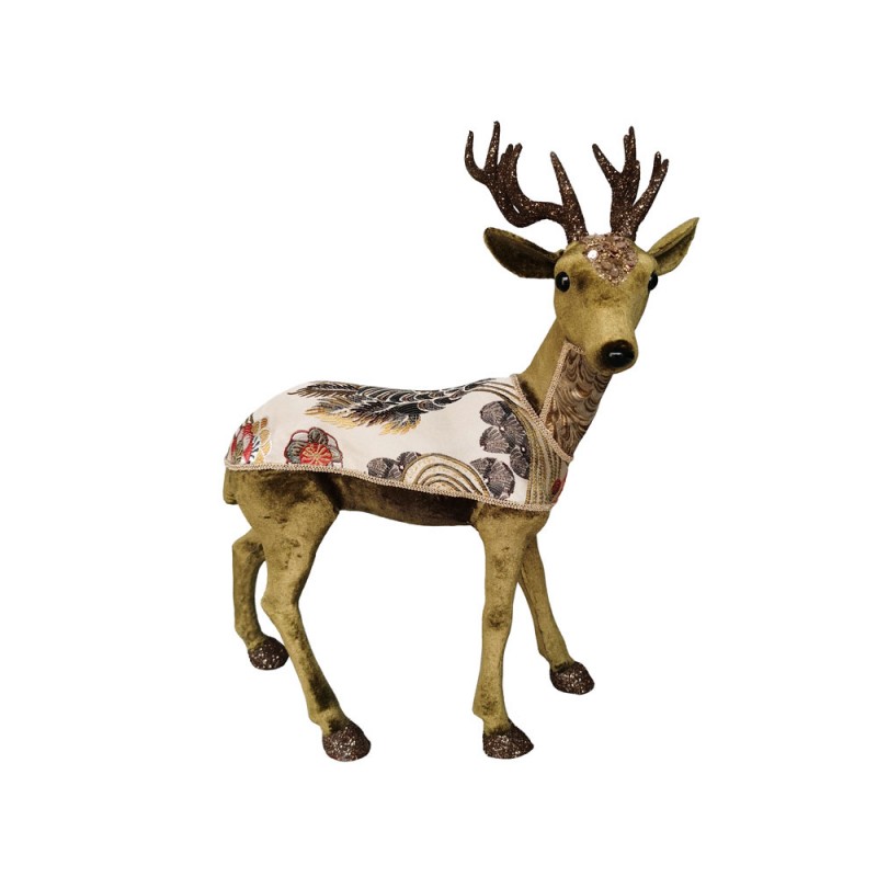 DASHER BROCADE ΧΡΙΣΤΟΥΓΕΝΝΙΑΤΙΚΟ ΔΙΑΚΟΣΜΗΤΙΚΟ ΤΑΡΑΝΔΟΣ 40x27x58 FOAM ΠΟΛΥΧΡΩΜΟ ΥΦΑΣΜΑ