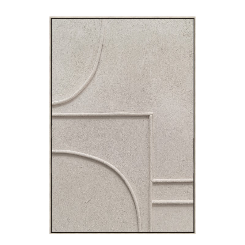 PURE FEELINGS PAINTING DECORATIVE 80x120x6 CANVAS BEIGE WOOD NATURAL