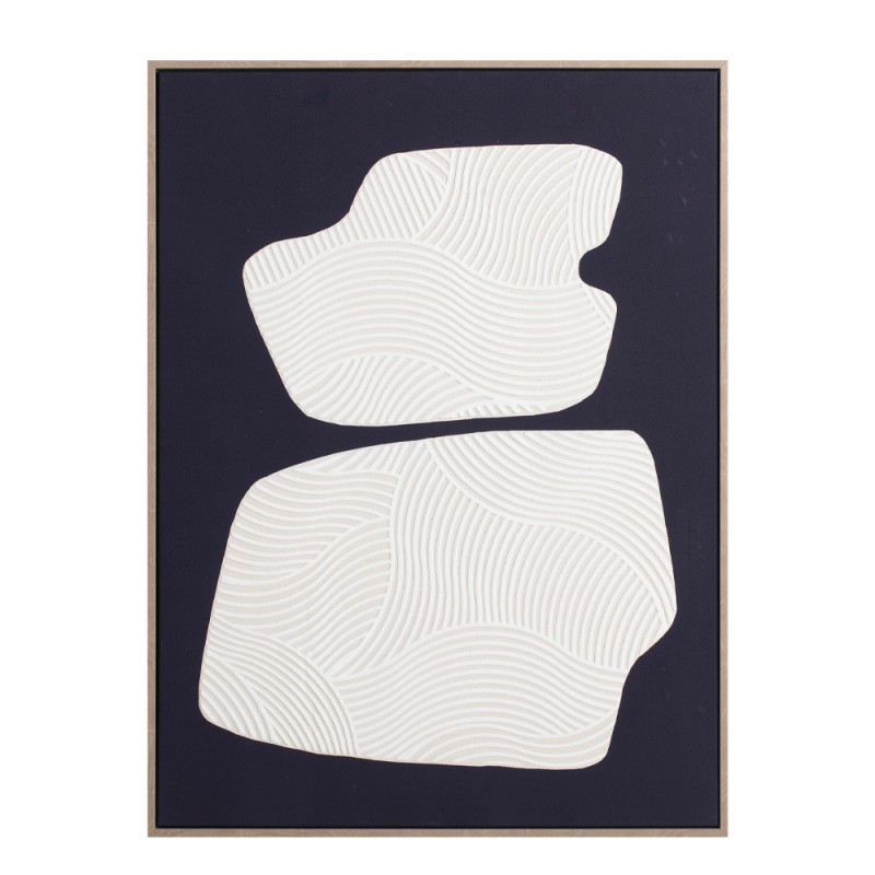 BOUNDLESS ART ΠΙΝΑΚΑΣ ΔΙΑΚΟΣΜΗΣΗΣ 60x80x5cm ΛΙΝΟ ΜΑΥΡΟ ΛΕΥΚΟ ΞΥΛΟ ΦΥΣΙΚΟ