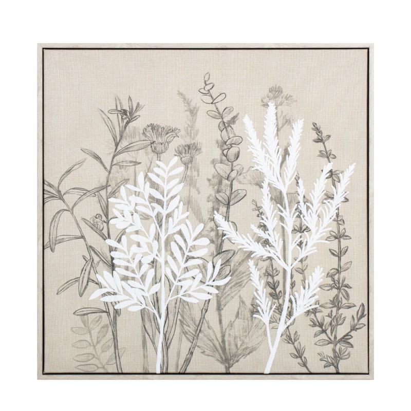 PETALS OF JOY ΠΙΝΑΚΑΣ ΔΙΑΚΟΣΜΗΣΗΣ 60x60x4cm ΚΑΜΒΑΣ ΜΠΕΖ ΞΥΛΟ ΦΥΣΙΚΟ