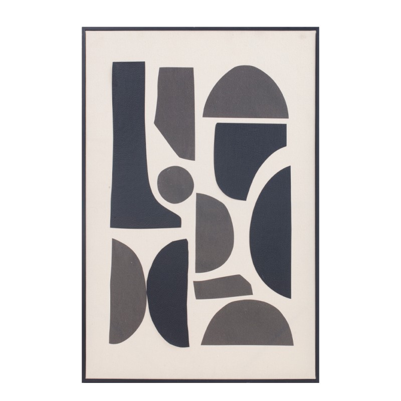 POSITIVE VIBES ΠΙΝΑΚΑΣ ΔΙΑΚΟΣΜΗΣΗΣ 60x90x4cm ΛΙΝΟ ΛΕΥΚΟ ΜΑΥΡΟ ΞΥΛΟ ΜΑΥΡΟ