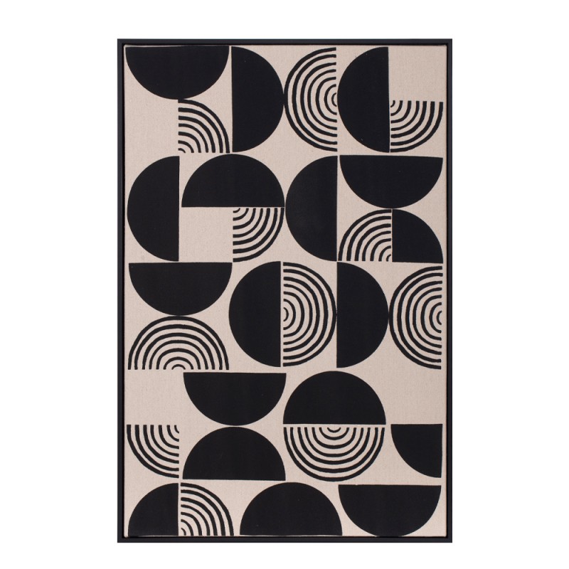 POSITIVE VIBES ΠΙΝΑΚΑΣ ΔΙΑΚΟΣΜΗΣΗΣ 60x90x4cm ΛΙΝΟ ΛΕΥΚΟ ΜΑΥΡΟ ΞΥΛΟ ΜΑΥΡΟ