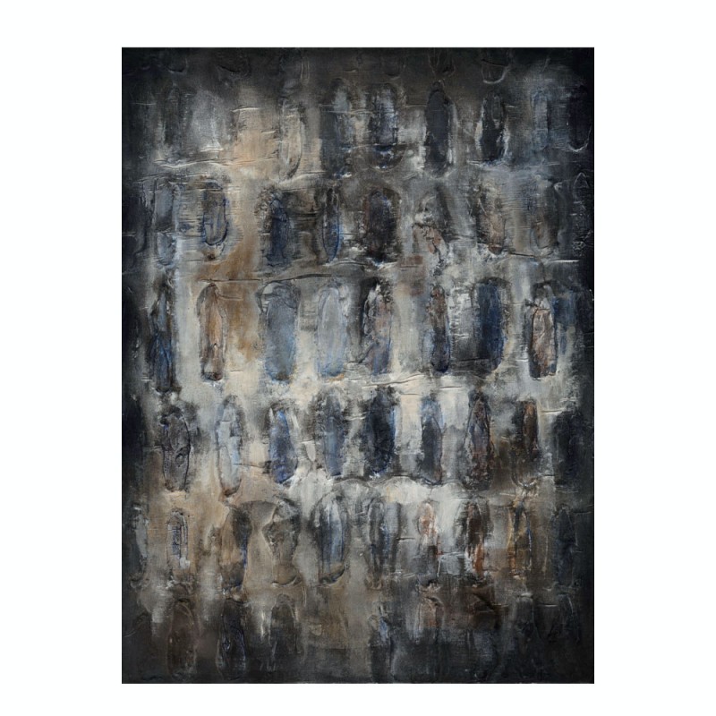 TERRYN ΠΙΝΑΚΑΣ ΔΙΑΚΟΣΜΗΣΗΣ 90x120x4cm ΚΑΜΒΑΣ ΜΠΛΕ ΓΚΡΙ ΚΑΦΕ ΜΠΕΖ ΞΥΛΟ