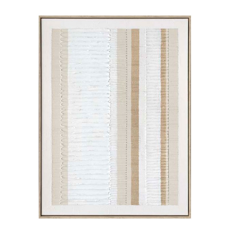 EVIK SAND ΠΙΝΑΚΑΣ ΔΙΑΚΟΣΜΗΣΗΣ 60x80x4cm ΚΑΜΒΑΣ ΛΕΥΚΟ ΜΠΕΖ ΞΥΛΟ ΦΥΣΙΚΟ