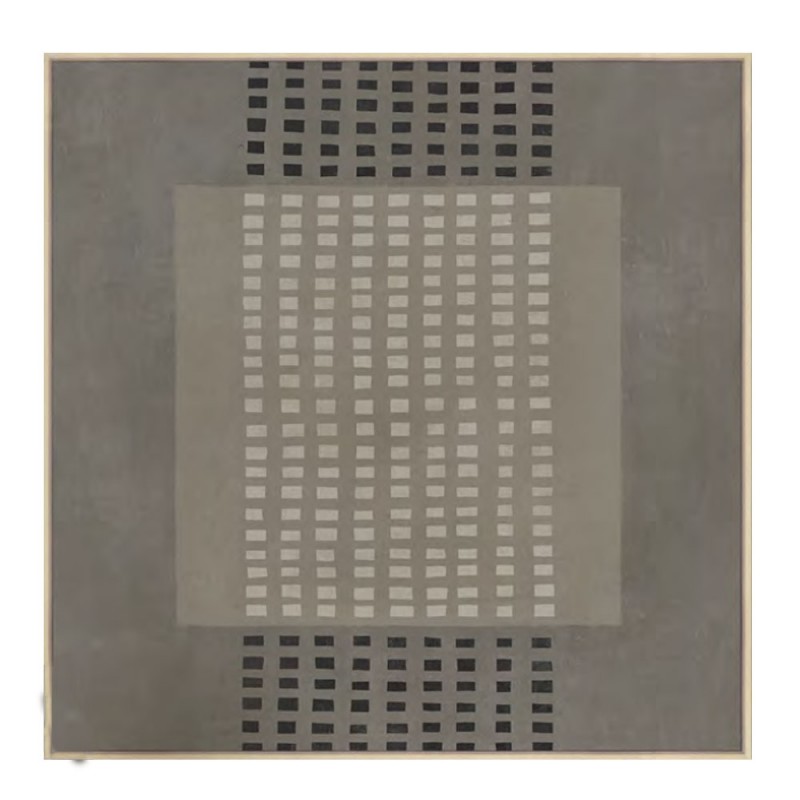 FRAMED DREAM ΠΙΝΑΚΑΣ ΔΙΑΚΟΣΜΗΤΙΚΟΣ ΜΕ ΚΟΡΝΙΖΑ 80x80x4cm ΚΑΜΒΑΣ ΓΚΡΙ ΣΚΟΥΡΟ ΜΠΕΖ ΞΥΛΟ