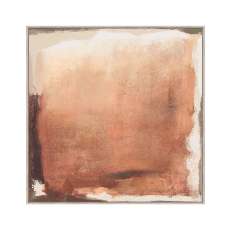 WARM ROOT ΠΙΝΑΚΑΣ ΔΙΑΚΟΣΜΗΤΙΚΟΣ ΜΕ ΚΟΡΝΙΖΑ 100x100x4cm ΚΑΜΒΑΣ TERRACOTTA ΜΠΕΖ ΚΑΦΕ ΞΥΛΟ ΦΥΣΙΚΟ