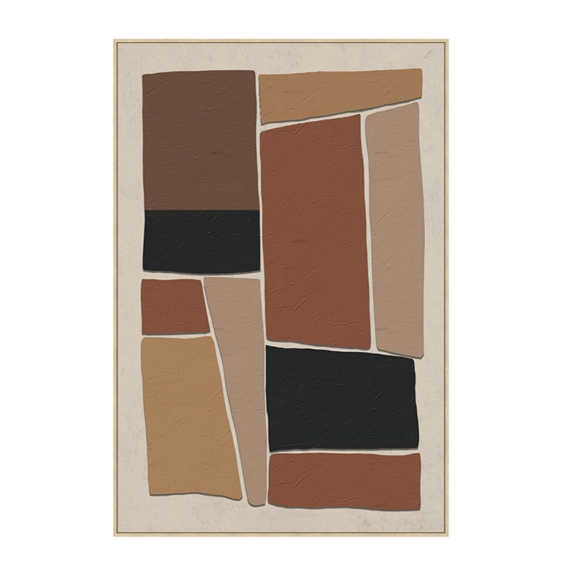 FRACTAL A ΠΙΝΑΚΑΣ ΔΙΑΚΟΣΜΗΤΙΚΟΣ ΜΕ ΚΟΡΝΙΖΑ 82.6x4.3x122.6cm ΚΑΜΒΑΣ ΜΠΕΖ ΚΑΦΕ ΜΑΥΡΟ PS