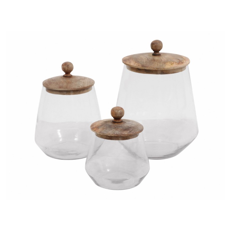 LYRE ΔΟΧΕΙΟ ΑΠΟΘΗΚΕΥΣΗΣ ΜΕ ΚΑΠΑΚΙ 18x18x26 ΓΥΑΛΙ ΦΥΣΙΚΟ ΔΙΑΦΑΝΟ ΞΥΛΟ