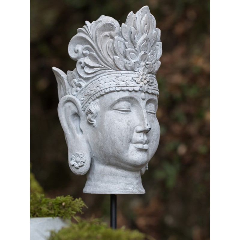 SHRIDEVI ΔΙΑΚΟΣΜΗΤΙΚΟ TOTEM 18x15x36 POLYRESIN ΛΕΥΚΟ ΑΝΤΙΚΕ ΜΑΥΡΟ