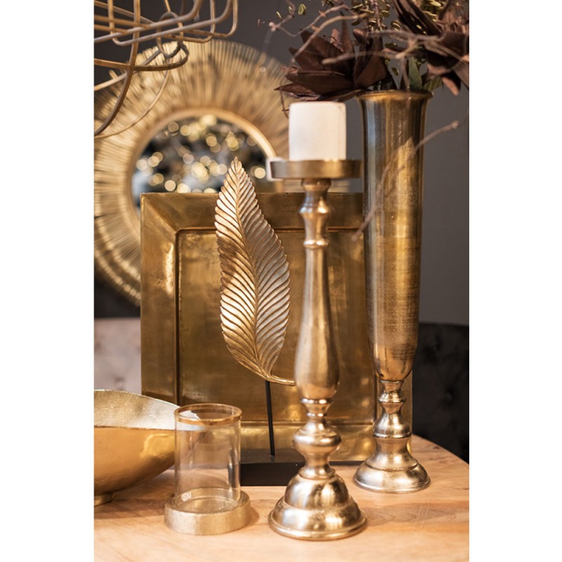 FLORES ΒΑΖΟ 13x13x65 ΑΛΟΥΜΙΝΙΟ ΧΡΥΣΟ