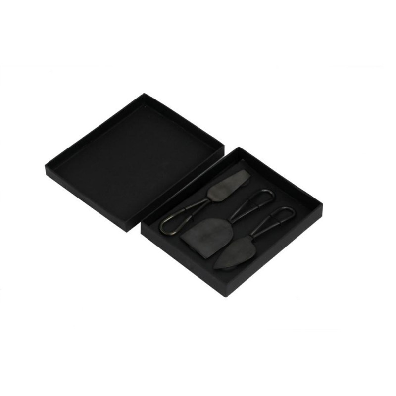 MATT SET ΣΕΡΒΙΡΙΣΜΑΤΟΣ ΤΥΡΙΩΝ SET 3ΤΜΧ 17x5x1 ΑΤΣΑΛΙ ΜΑΥΡΟ