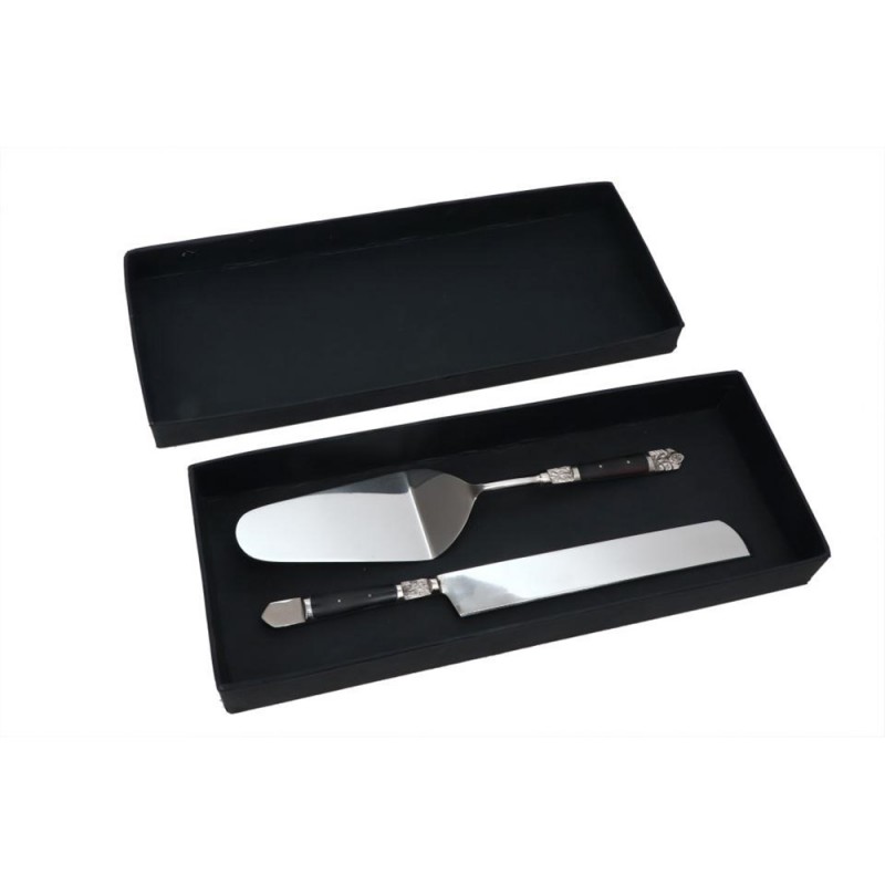 ROYAL SET ΣΕΡΒΙΡΙΣΜΑΤΟΣ ΓΛΥΚΟΥ SET 2ΤΜΧ 29x6x2cm ΑΤΣΑΛΙ ΜΑΥΡΟ RESIN