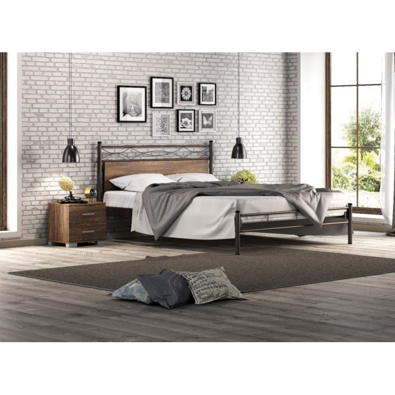 KPS/ ΑΡΙΑΝΔΗ ΣΕΤ ΚΡΕΒΑΤΟΚΑΜΑΡΑ 3 ΤΕΜ ΞΥΛΟ-ΜΕΤΑΛΛΟ ΓΙΑ ΣΤΡΩΜΑ 160Χ200 ΕΚ