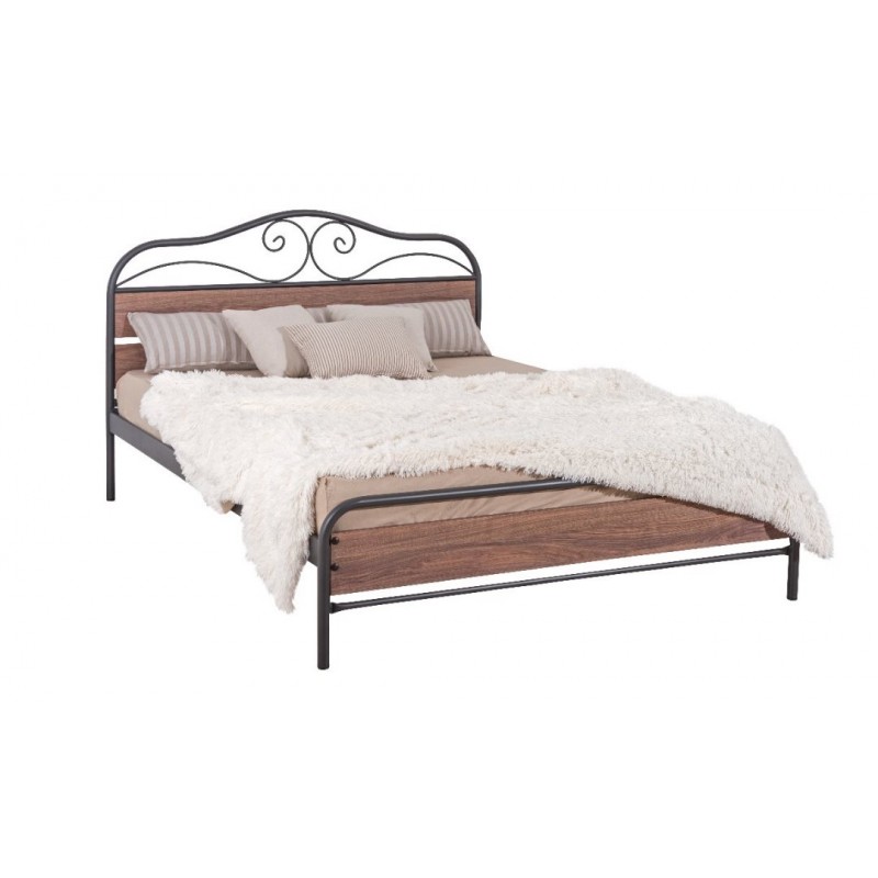 ΜΙΡΕΛΛΑ ΚΡΕΒΑΤΙ ΞΥΛΟ-ΜΕΤΑΛΛΟ ΔΙΠΛΟ ΕΛΛΗΝΙΚΗΣ ΚΑΤΑΣΚΕΥΗΣ ΓΙΑ ΣΤΡΩΜΑ 160Χ200ΕΚ. ΜΕ ΤΑΒΛΕΣ