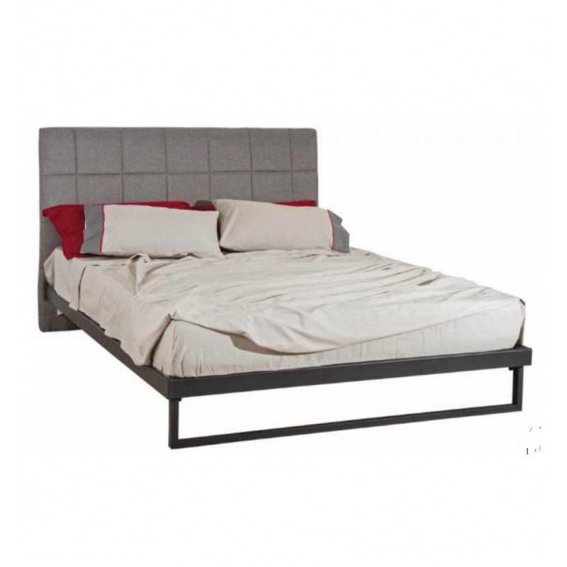 KPS/ ΗΛΕΚΤΡΑ ΚΡΕΒΑΤΙ ΜΕΤΑΛΛΙΚΟ ΜΕ ΥΦΑΣΜΑΤΙΝΟ ΚΕΦΑΛΑΡΙ ΔΙΠΛΟ ΕΛΛΗΝΙΚΗΣ ΚΑΤΑΣΚΕΥΗΣ ΓΙΑ ΣΤΡΩΜΑ 160Χ200 ΕΚ