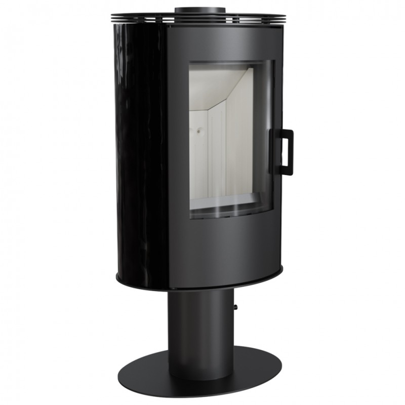 KRATKI KOZA/AB/S/N/O/DR/KAFEL/BLACK 8KW / 50-70m2 ΠΕΡΙΣΤΡΕΦΟΜΕΝΗ ΕΝΕΡΓΕΙΑΚΗ ΣΟΜΠΑ ΑΠΟ ΧΑΛΥΒΑ ΜΕ ΕΞΩΤΕΡΙΚΗ ΕΠΕΝΔΥΣΗ ΑΠΟ ΜΑΥΡΟ ΚΕΡΑΜΙΚΟ