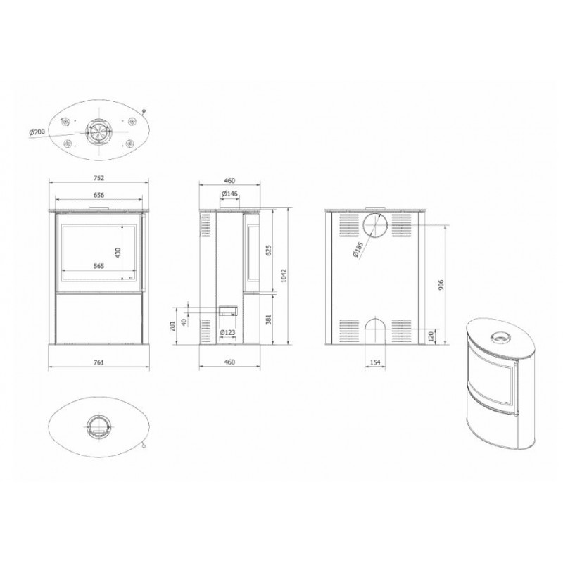 KRATKI BJORN 8KW (60-80M2) ΕΝΕΡΓΕΙΑΚΗ ΣΟΜΠΑ ΞΥΛΟΥ ΑΠΟ ΧΑΛΥΒΑ ΜΕ ΛΕΥΚΑ ΚΕΡΑΜΙΚΑ TERMOTEC