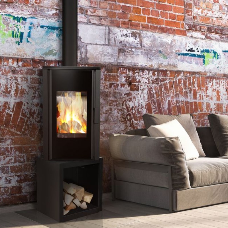 KRATKI KOZA/ENYO/FLAT/01 (A+) ECODESIGN 6KW (55-70M2) ΠΕΡΙΣΤΡΕΦΟΜΕΝΗ ΕΝΕΡΓΕΙΑΚΗ ΣΟΜΠΑ ΞΥΛΟΥ ΑΠΟ ΧΑΛΥΒΑ ΜΕ ΕΠΕΝΔΥΣΗ TERMOTEC ΚΑΙ ΞΥΛΑΠΟΘΗΚΗ