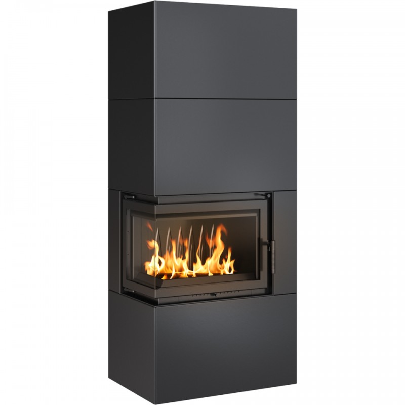 KRATKI SIMPLE/BOX/L/S/BLACK ΑΡΙΣΤΕΡΗ ΓΩΝΙΑ 8KW / 70-90m2 ΕΝΕΡΓΕΙΑΚΟ ΤΖΑΚΙ ΜΑΝΤΕΜΕΝΙΟ ΜΕ ΜΕΤΑΛΛΙΚΟ ΚΕΛΥΦΟΣ