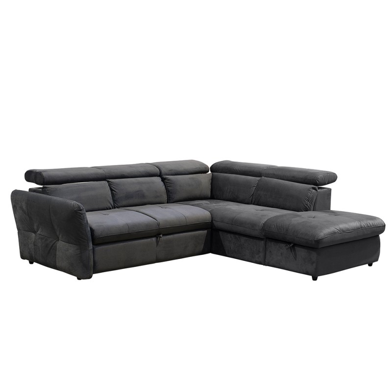 MONSERAT ΚΑΝΑΠΕΣ ΚΡΕΒΑΤΙ ΓΩΝΙΑ ΔΕΞΙΑ ΑΝΘΡΑΚΙ 254x224xH90cm