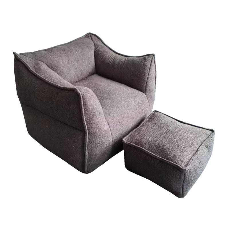 SPONGE ΠΟΛΥΘΡΟΝΑ SET ΓΚΡΙ ΣΚΟΥΡΟ 95x102xH73cm