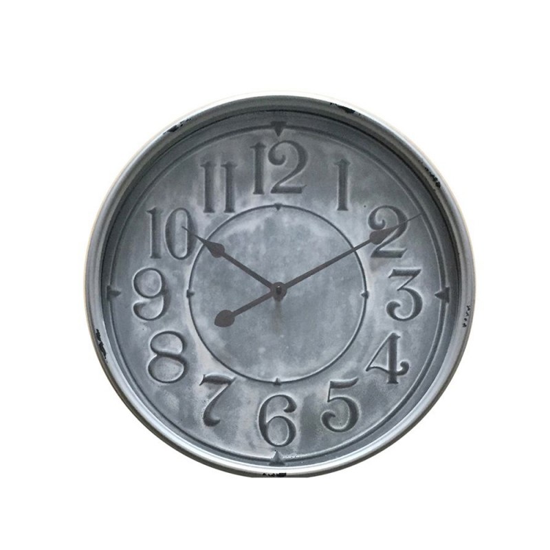 PERE ΡΟΛΟΪ ΤΟΙΧΟΥ 48x48x7cm ΜΕΤΑΛΛΟ ΓΚΡΙ ΓΥΑΛΙ