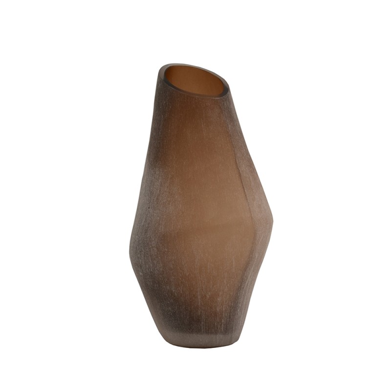 SAHARA ΒΑΖΟ 17x17x35cm ΓΥΑΛΙ ΜΠΕΖ